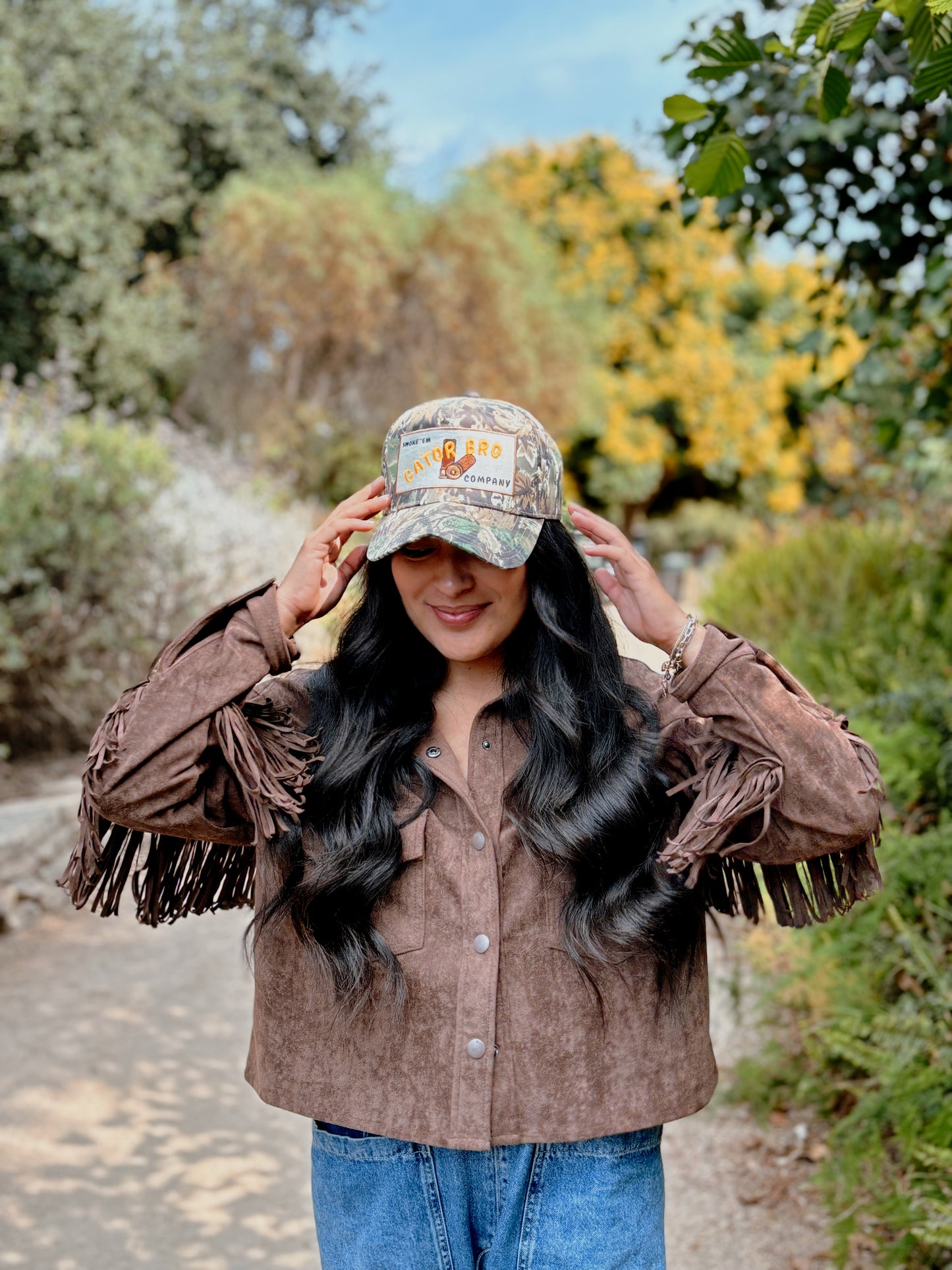 SMOKE 'EM Camo Trucker Hat